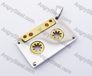 Gold Plating Stainless Steel magnetic tape Pendant KJP140203