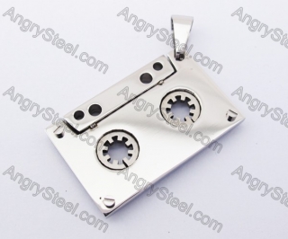 Stainless Steel Audiotape Pendant KJP140204