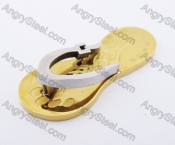 Gold Stainless Steel Lovely Slippers Pendant KJP140212