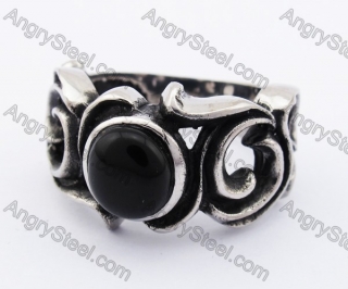 Stainless Steel Stone Ring KJR370153