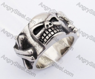 Stainless Steel Skull Ring KJR370155