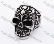 Stainless Steel Skull Ring KJR370157