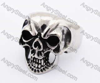 Stainless Steel Skull Ring KJR370162