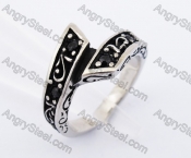 Stainless Steel Inlay Stones Biker Ring KJR370168