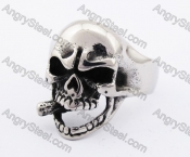 Stainless Steel Skull Ring KJR370170