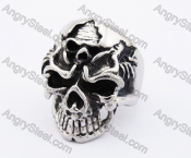 Stainless Steel Skull Ring KJR370181