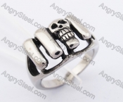 Stainless Steel Skull Ring KJR370189