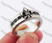 Stainless Steel Fleur De Lis Ring KJR370193