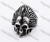 Stainless Steel Skull Ring KJR370196