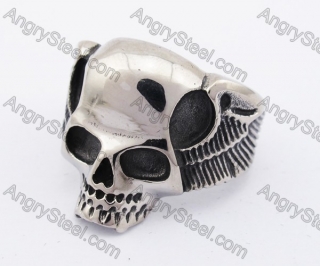 Stainless Steel Wings Skull Ring KJR370197