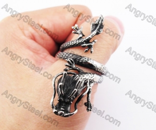 Stainless Steel Dragon Ring KJR370199