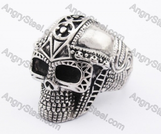 Stainless Steel Skull Ring KJR370213