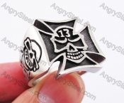 NO. 13 Skull Iron Cross Ring KJR370225