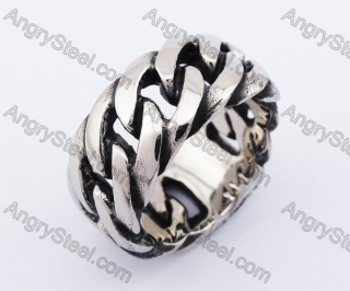 Stainless Steel Biker Ring KJR370228