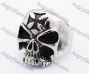 Stainless Steel Iron Cross Skull Ring KJR370231