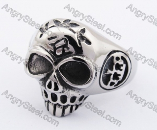 Stainless Steel Skull Ring KJR370235