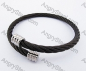 Black Stainless Steel Wire Bangle KJB450054