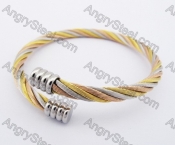 Half Gold Stainless Steel Wire Bangle KJB450057