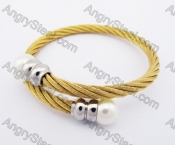 Gold Plating Stainless Steel Wire Bangle KJB450062