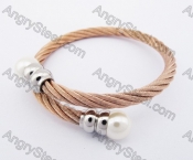 Rose Gold Stainless Steel Wire Bangle KJB450063