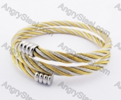 Gold Plating Stainless Steel Wire Bangle KJB450066