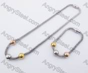 Steel Necklace & Bracelet Jewelry Set KJS450002