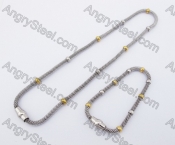 Steel Necklace & Bracelet Jewelry Set KJS450003