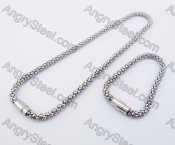 Steel Necklace & Bracelet Jewelry Set KJS450006