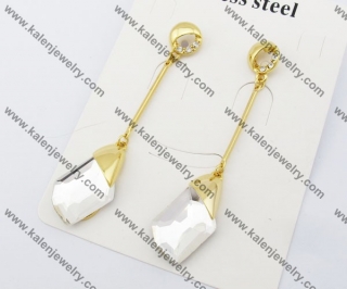 Gold Plating Stainless Steel CZ Stone Earring KJE130019