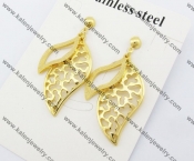 Gold Plating Stainless Steel CZ Stone Earring KJE130023