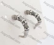 Stainless Steel Antelope Horn Ear Stud KJE500019