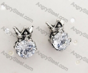 Stainless Steel Stone Ear Stud KJE500037