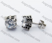 Stainless Steel Stone Ear Stud KJE500051