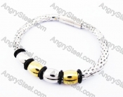 Stainless Steel Leather Bracelet KJB510008