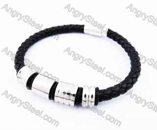 Stainless Steel Leather Bracelet KJB510011