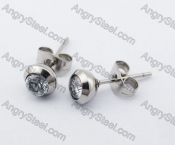 Stainless Steel Stone Ear Stud KJE320110