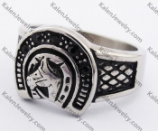 Stainless Steel Horse Shoes Ring KJR010244