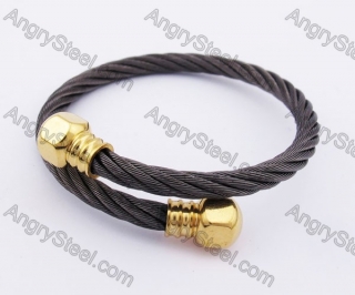 Stainless Steel Black Wire Bangle KJB4500084