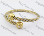 Stainless Steel Half Gold Wire Bangle KJB4500101