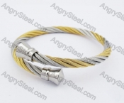 Stainless Steel Half Gold Wire Bangle KJB4500107