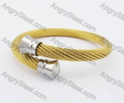 Gold Stainless Steel Wire Bangle KJB4500109