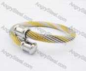 Stainless Steel Half Gold Wire Bangle KJB4500120