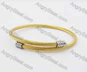 Gold Stainless Steel Wire Bangle KJB4500126