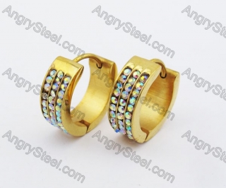 Stainless Steel Stone Earring KJE320125