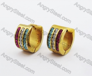 Stainless Steel Stone Earring KJE320129