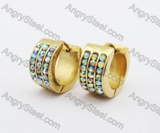 Stainless Steel Stone Earring KJE320132