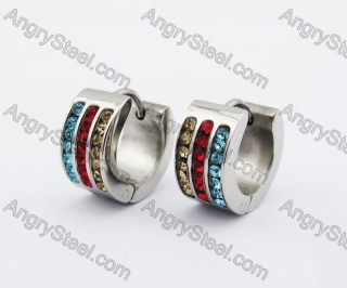 Stainless Steel Stone Earring KJE320133