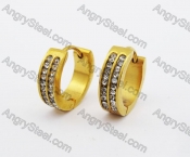 Stainless Steel Stone Earring KJE320136