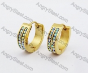 Stainless Steel Stone Earring KJE320137