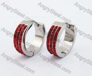 Stainless Steel Stone Earring KJE320143